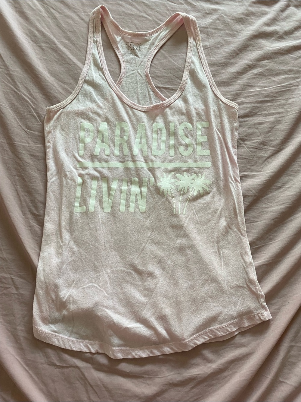 Paradise Livin' Pink Racerback Tank Top